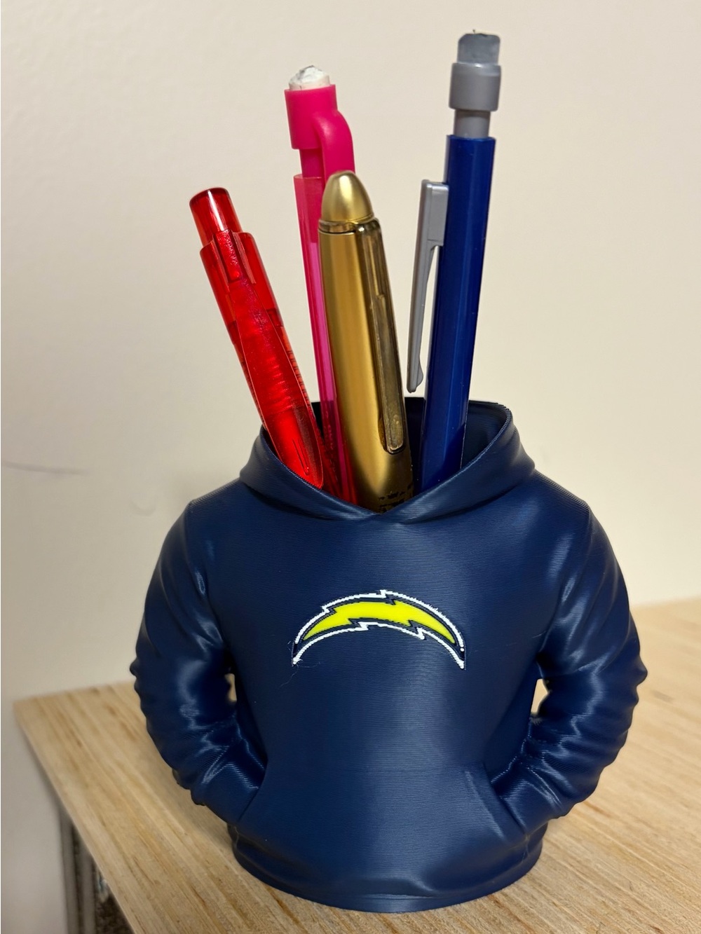 Los Angeles Chargers Navy Hoodie Pen Holder 3D Printed
